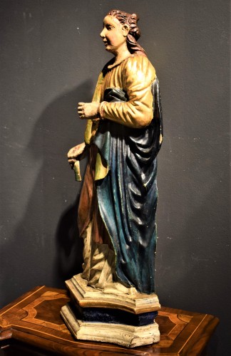 Saint martyr en bois peint et doré, France XVIIe siècle - Romano Ischia